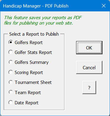Create Web Reports